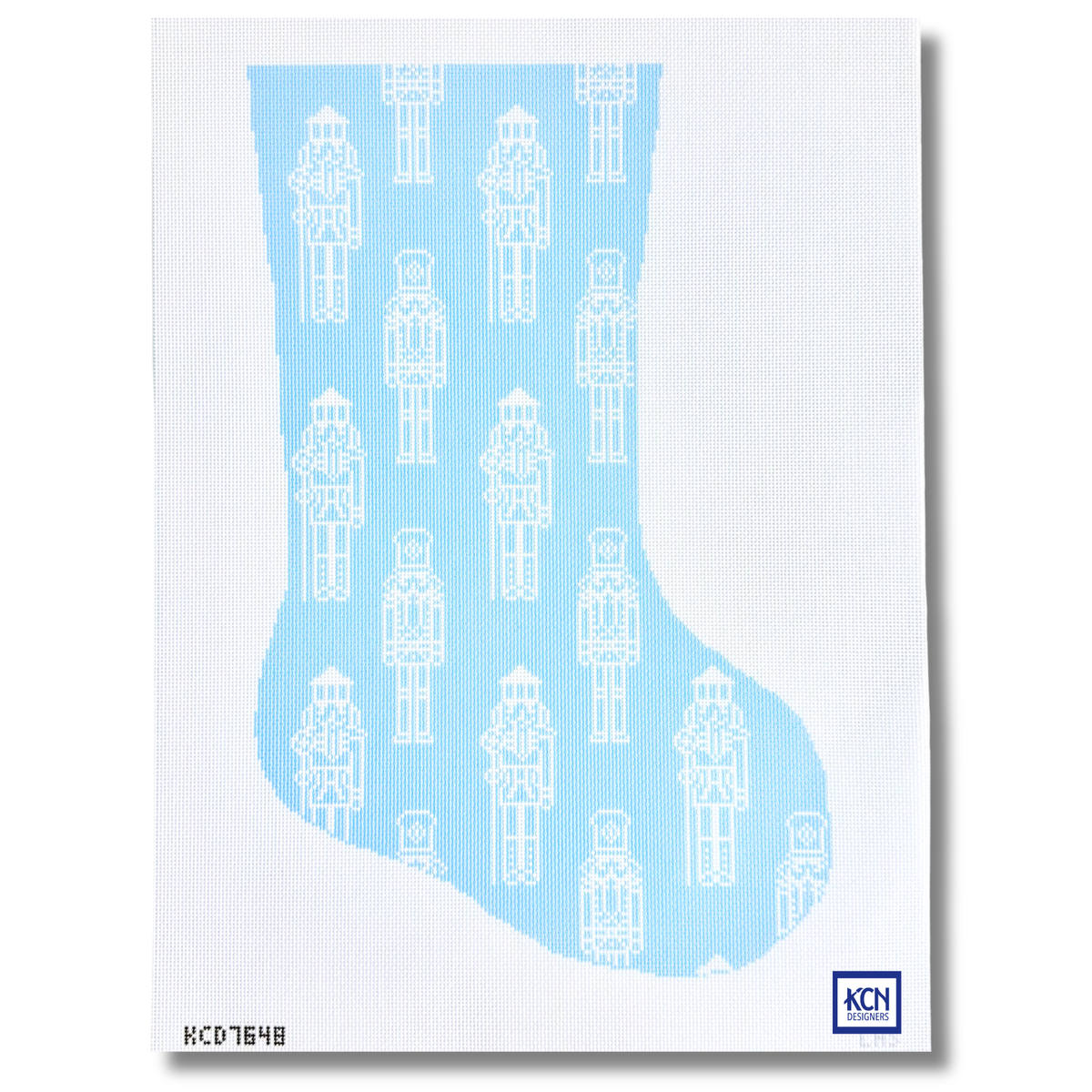 Blue Nutcracker Stocking Canvas